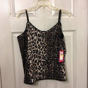 Vince Camuto Sequin Animal Print Tank Top Medium